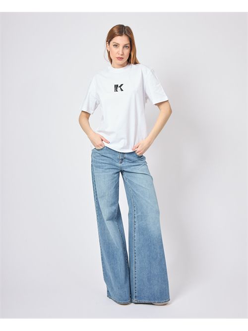 T-shirt donna Karl Lagerfeld basic con logo KARL LAGERFELD | A1W17031100